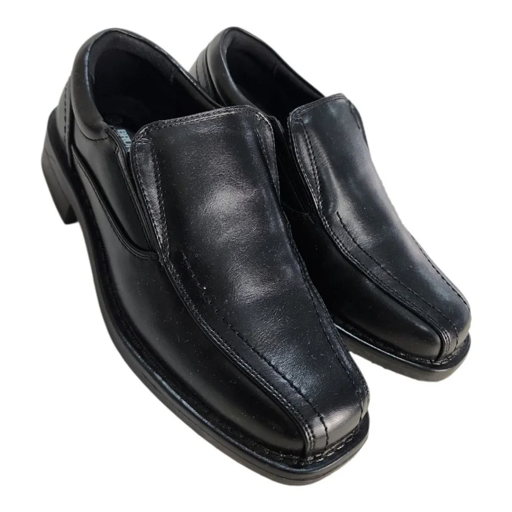 Bruno Marc Loafers Kids Size 12 Black Formal Wedding School Classic Comfort